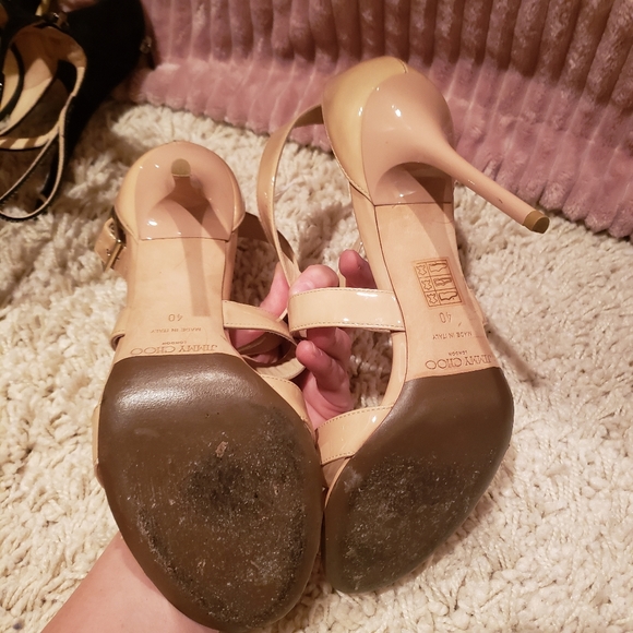 Jimmy Choo beige patent sandal 40 - Picture 2 of 2